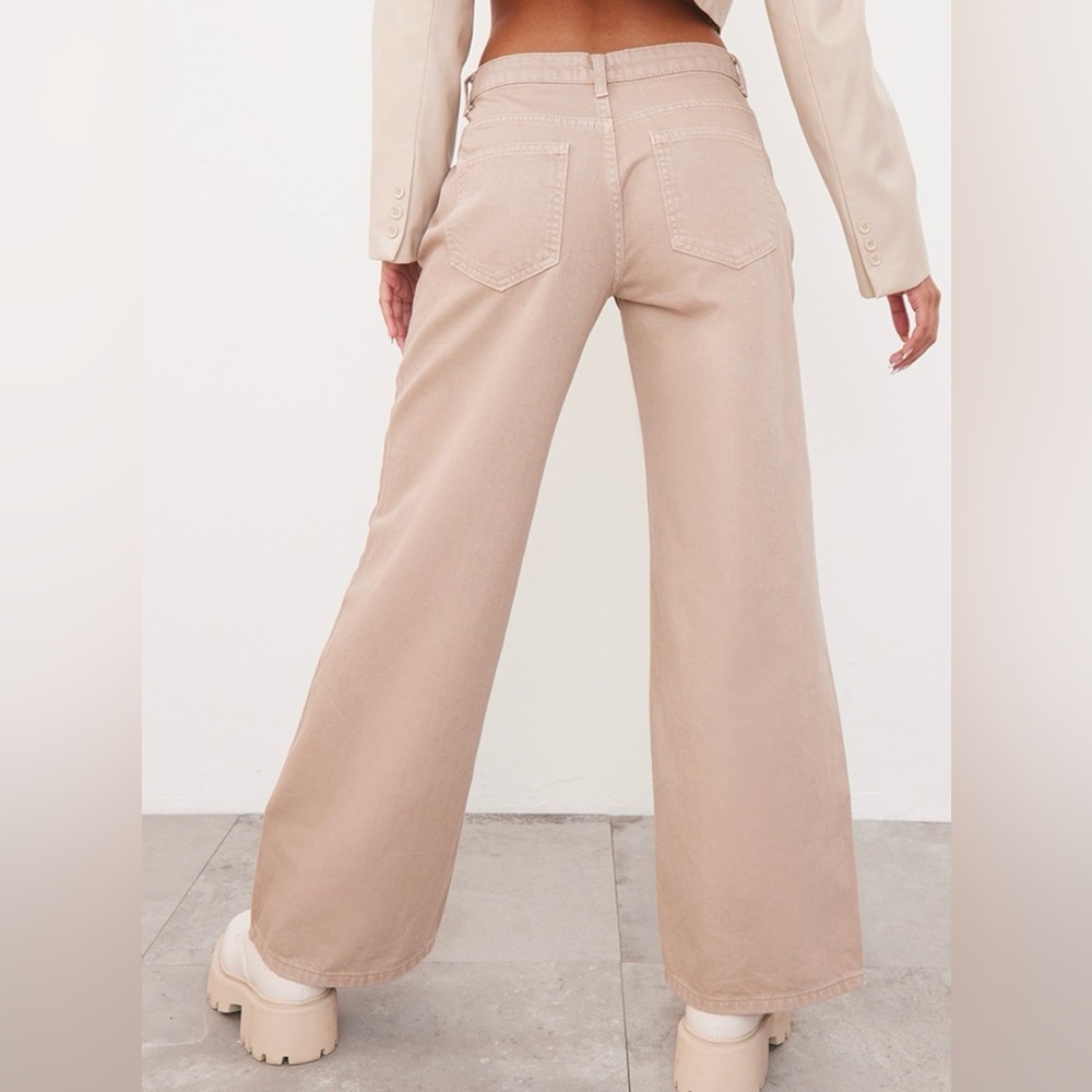 Tan Wide Leg Jeans/Pants Size 4